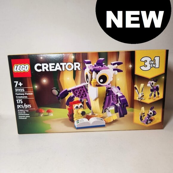 NEW LEGO 31125 Creator 3 in 1 OWL SQUIRREL RABBIT Fantasy Forest Creatures Woodl - Picture 1 of 14